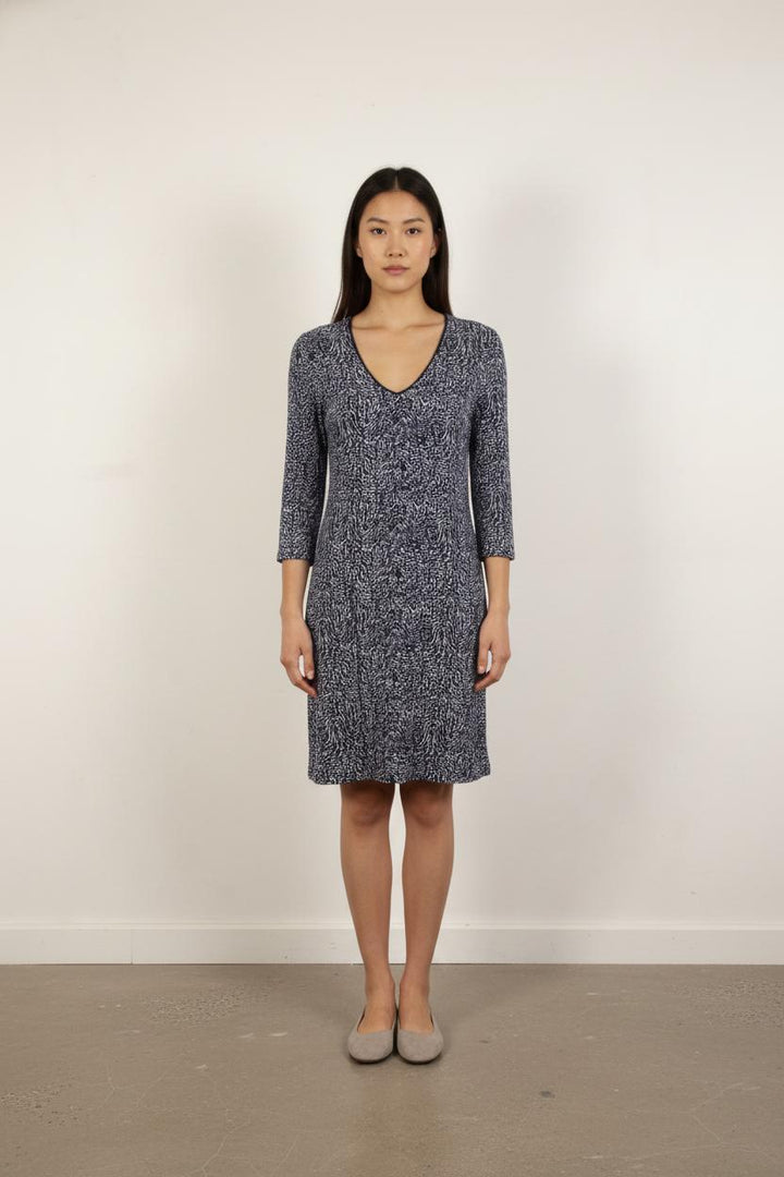 Robe Midi Bleue et Blanche - Taille M/38