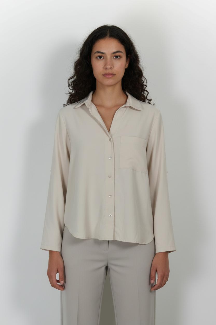 Chemise Beige - Taille S/36 de la marque American Vintage | PARAD55359 - Vendu par Paradigme - Image 1