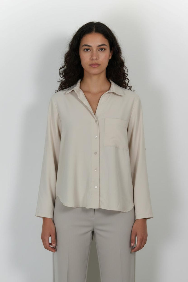 Chemise Beige - Taille S/36 de la marque American Vintage | PARAD55359 - Vendu par Paradigme - Image 1