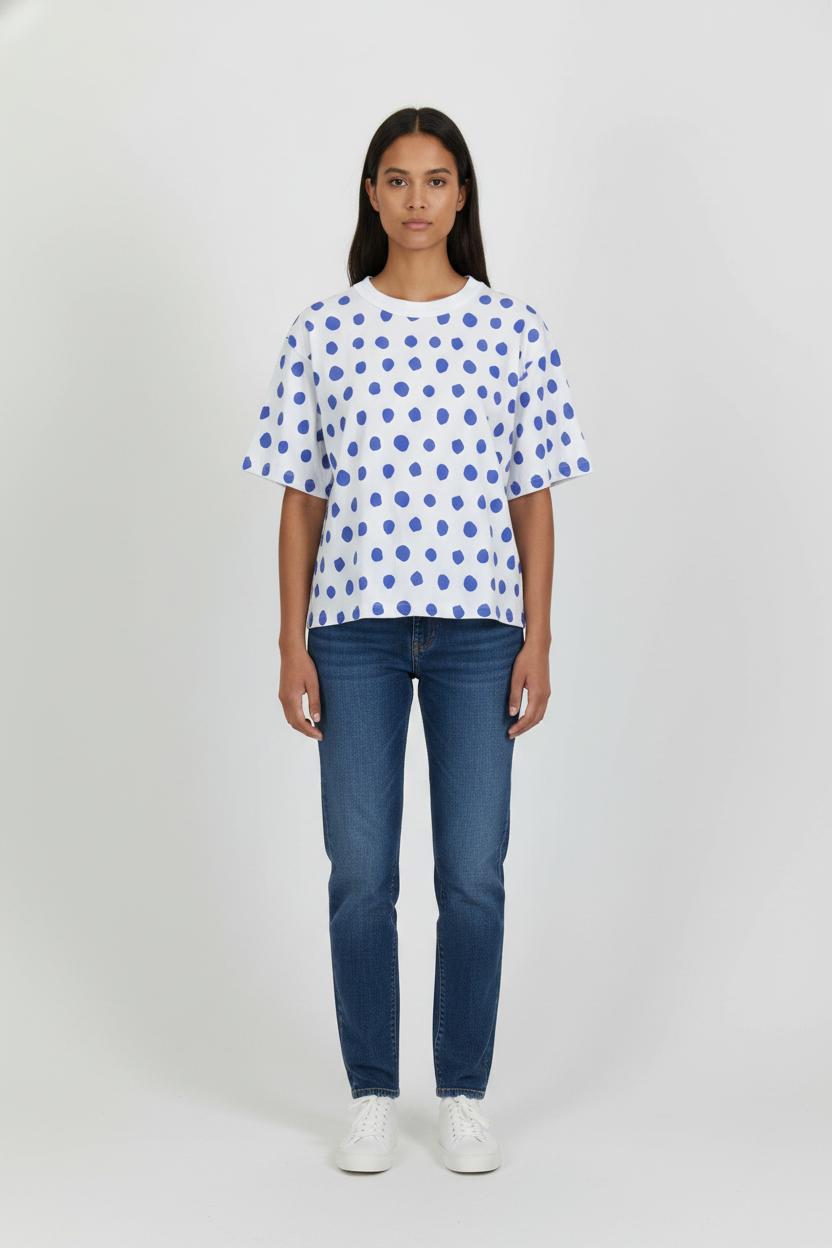 Tee-shirt Blanc et Bleu - Taille S/36 de la marque Comptoir des Cotonniers | PARAD55364 - Vendu par Paradigme - Image 1
