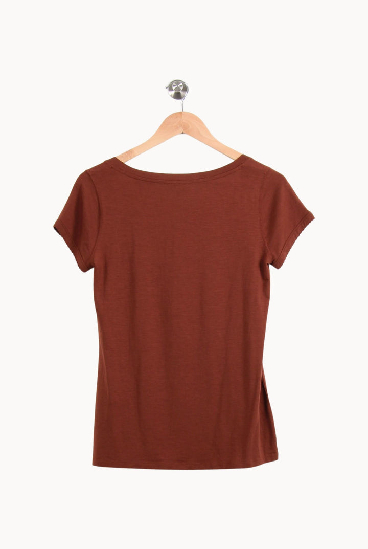 Tee-shirt Marron - Taille S/36 de la marque Claudie Pierlot | PARAD55365 - Vendu par Paradigme - Image 4