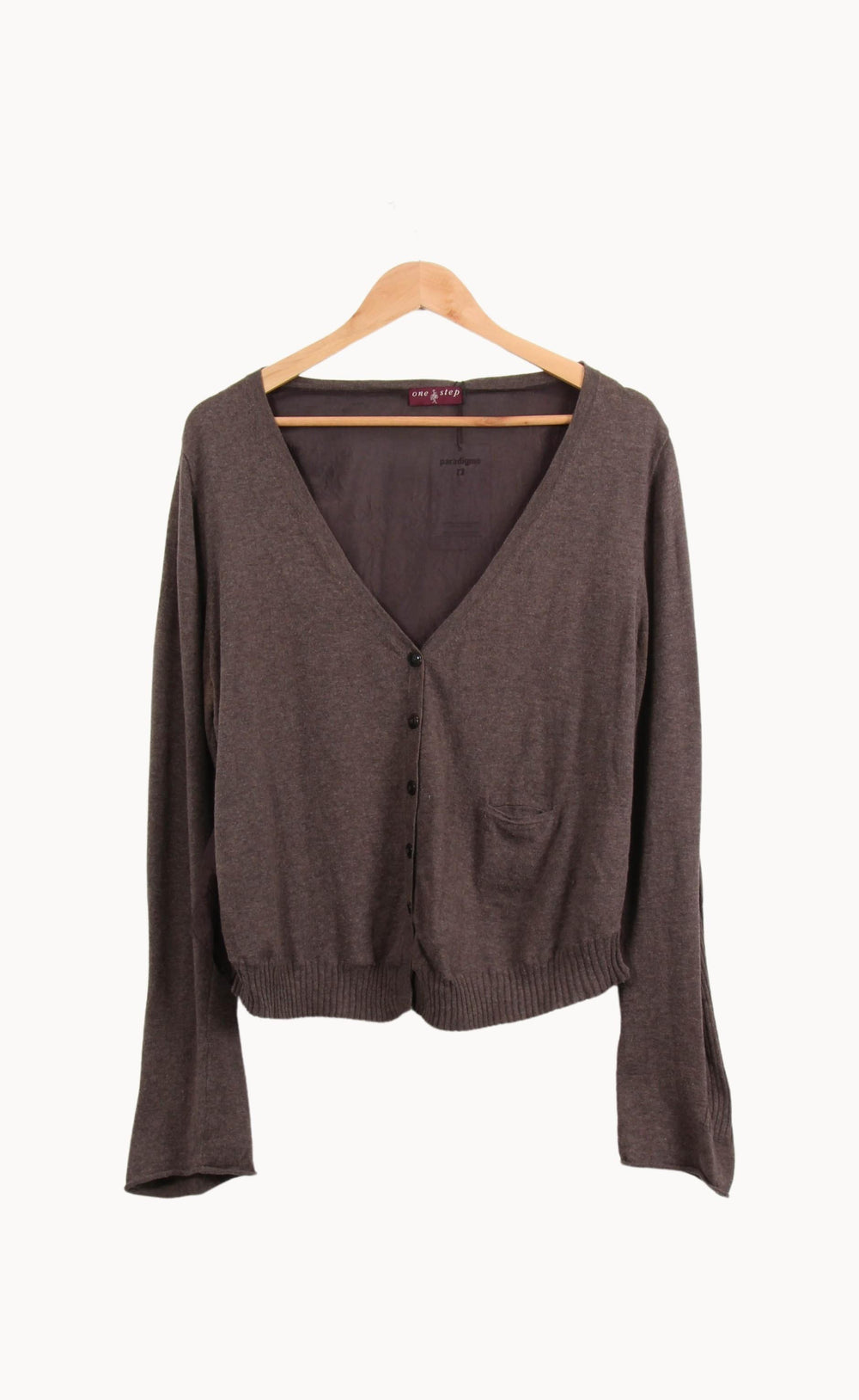 Cardigan Marron - Taille L/40 de la marque One Step | PARAD55396 - Vendu par Paradigme - Image 2