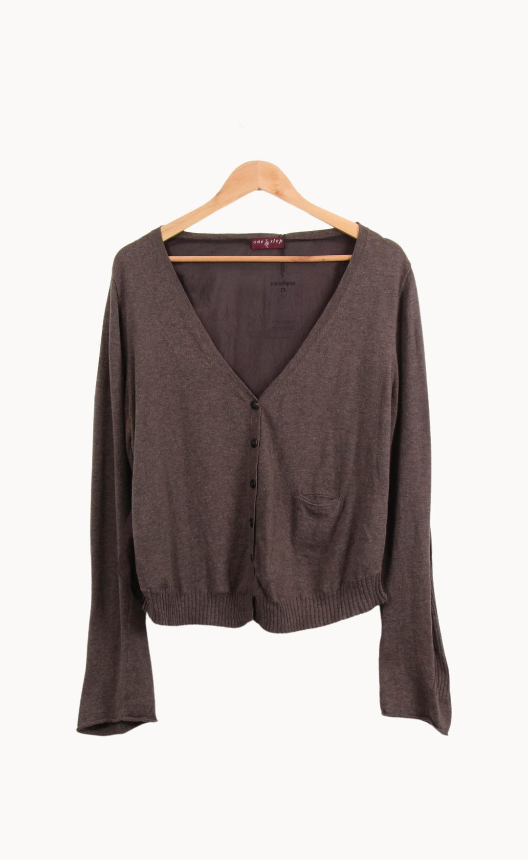 Cardigan Marron - Taille L/40 de la marque One Step | PARAD55396 - Vendu par Paradigme - Image 2