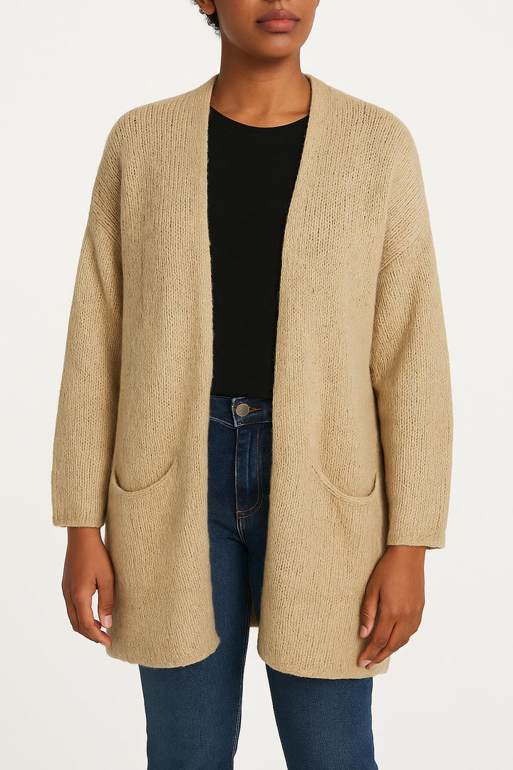 Cardigan Beige - Taille L/40 de la marque American Vintage | PARAD55411 - Vendu par Paradigme - Image 1