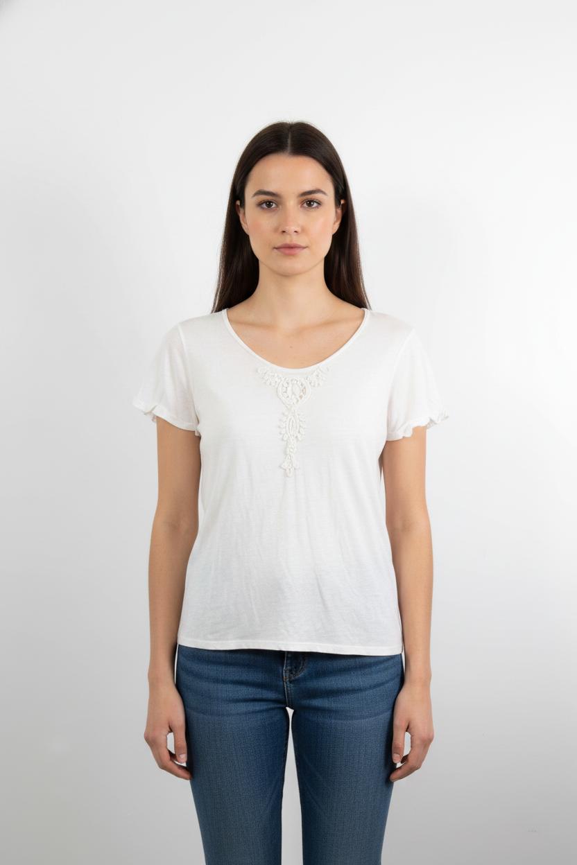 Tee-shirt Blanc - Taille XL/42