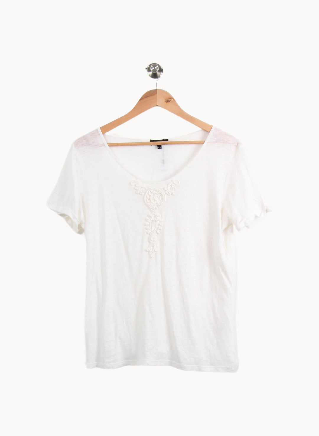 Tee-shirt Blanc - Taille XL/42 de la marque Caroll | PARAD55415 - Vendu par Paradigme - Image 2