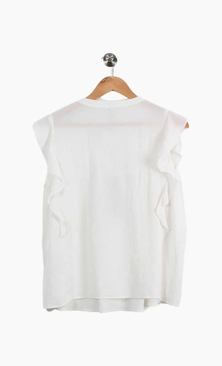 Blouse Blanche et Noire - Taille M/38 de la marque Claudie Pierlot | PARAD55443 - Vendu par Paradigme - Image 4