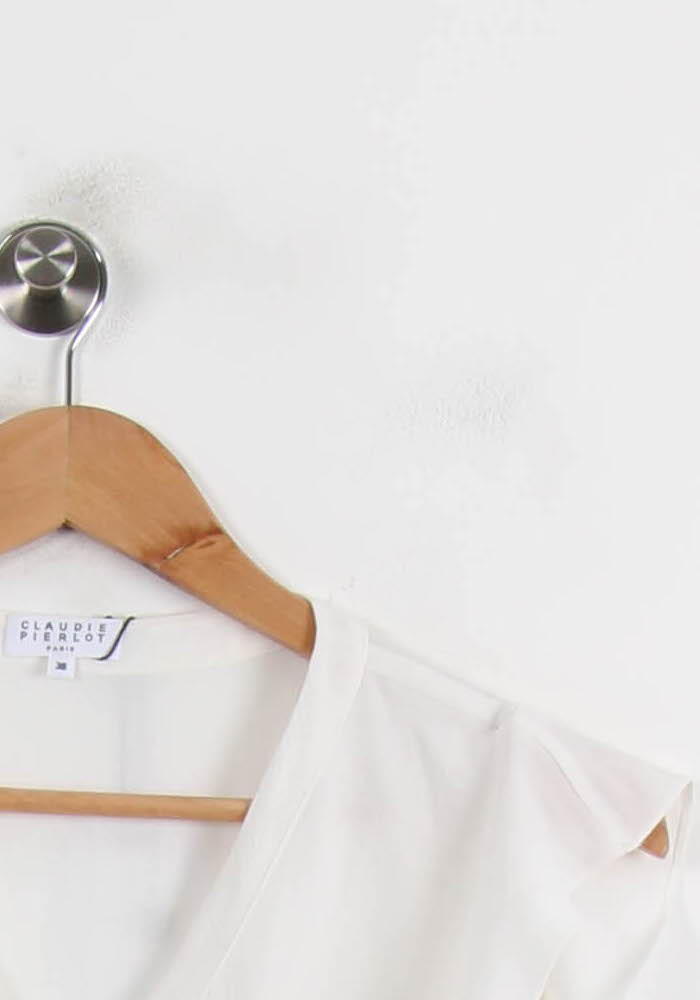 Blouse Blanche et Noire - Taille M/38 de la marque Claudie Pierlot | PARAD55443 - Vendu par Paradigme - Image 3