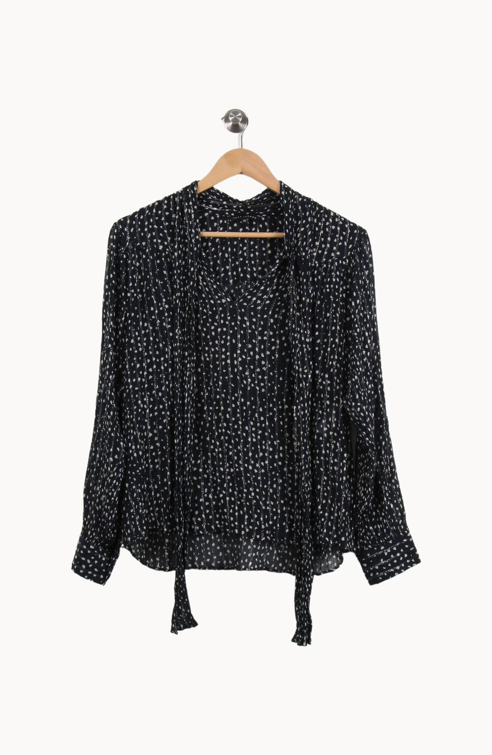 Blouse Noire et Blanche - Taille L/40 de la marque Tara Jarmon | PARAD55447 - Vendu par Paradigme - Image 2
