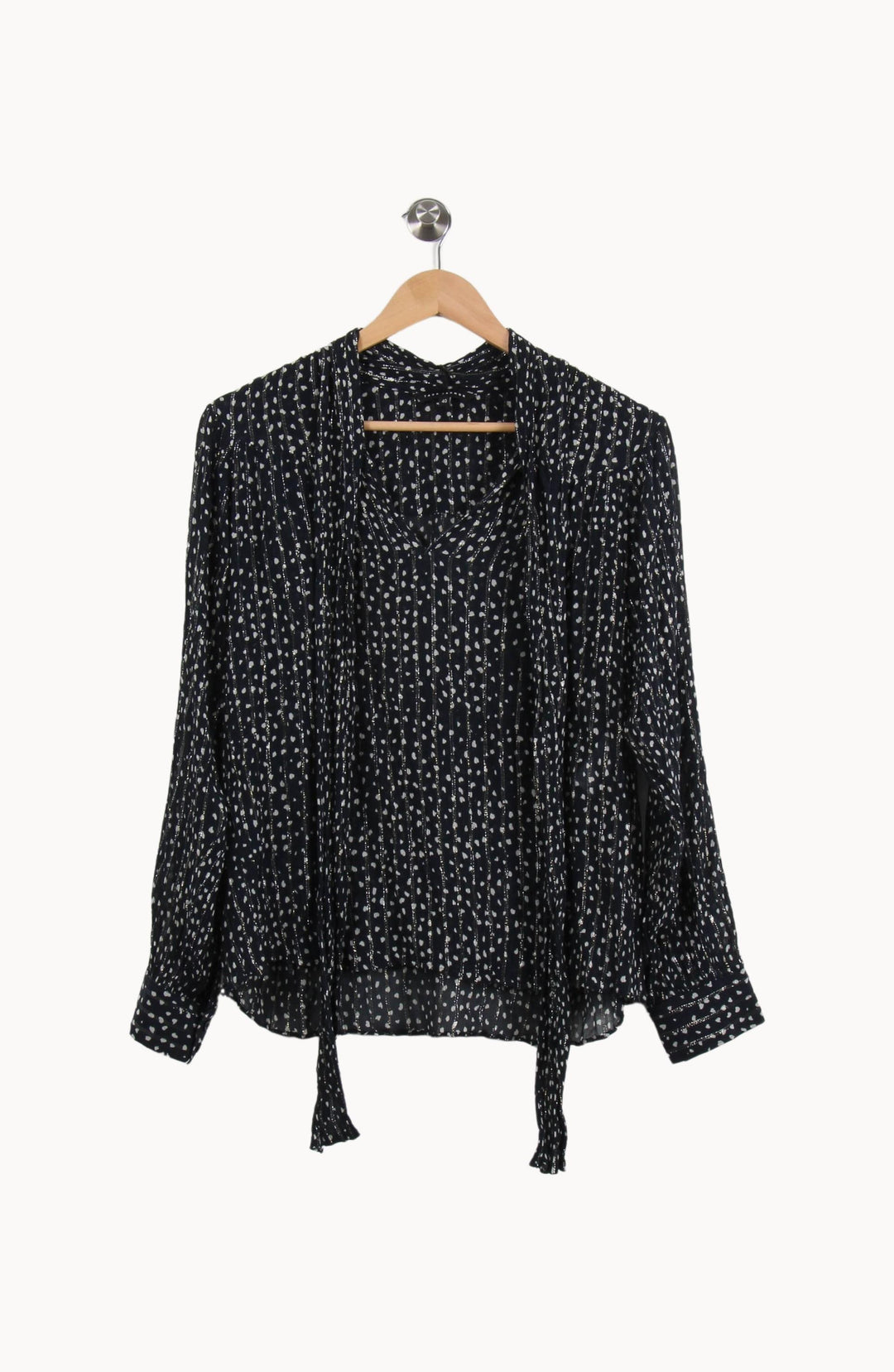 Blouse Noire et Blanche - Taille L/40 de la marque Tara Jarmon | PARAD55447 - Vendu par Paradigme - Image 2