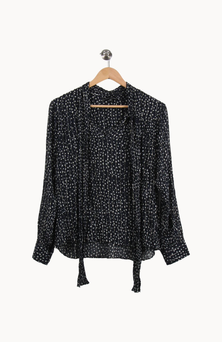 Blouse Noire et Blanche - Taille L/40 de la marque Tara Jarmon | PARAD55447 - Vendu par Paradigme - Image 2