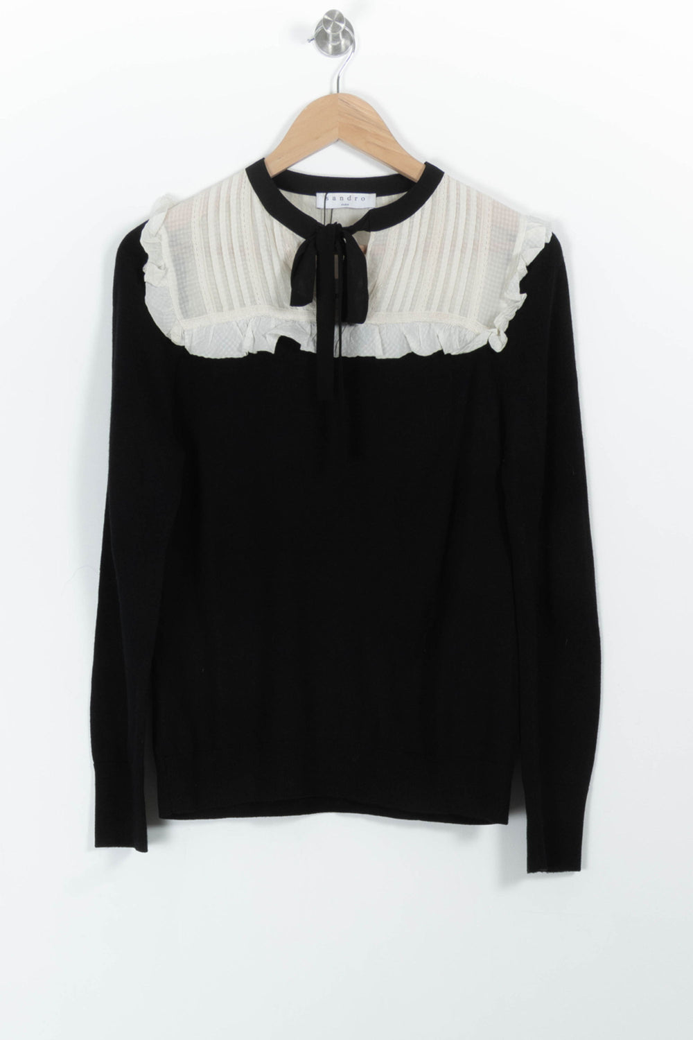 Pull Noir et Blanc - Taille M/38 de la marque Sandro | PARAD55451 - Vendu par Paradigme - Image 2