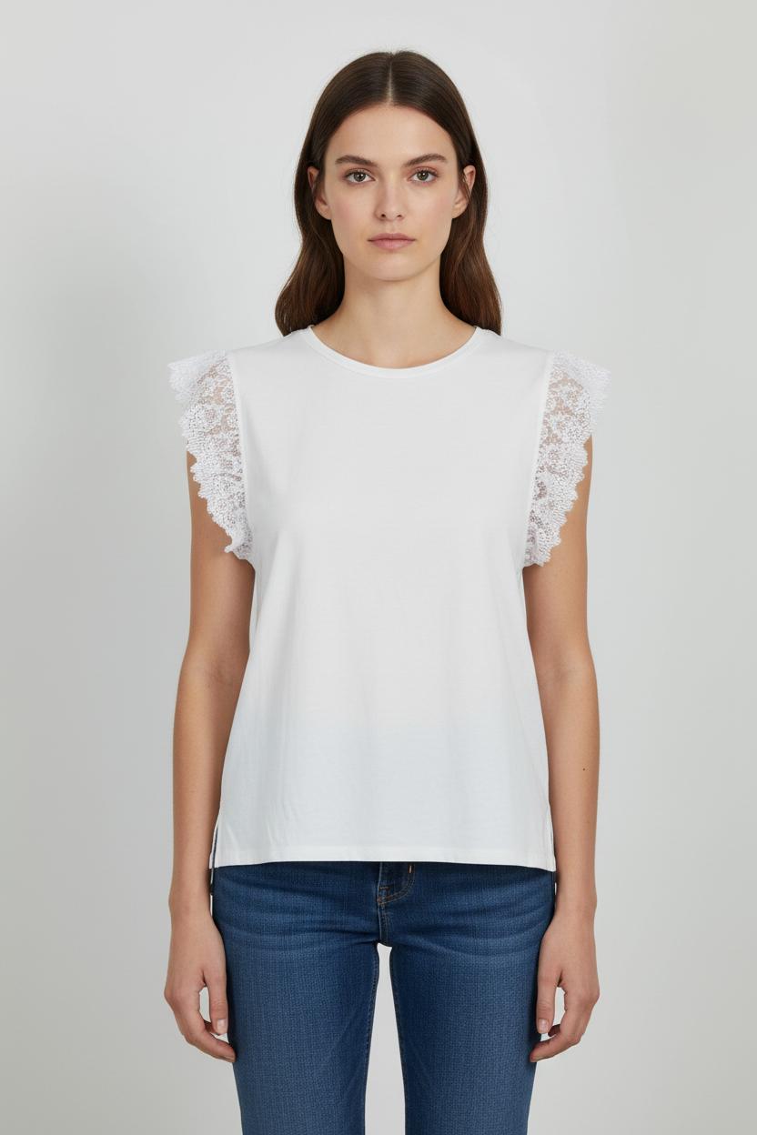 Débardeur Blanc - Taille L/40 de la marque Sandro | PARAD55453 - Vendu par Paradigme - Image 1