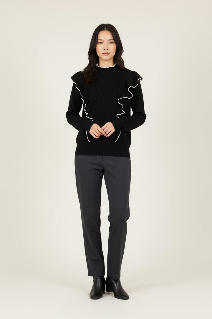 Pull Noir et Blanc - Taille L/40 de la marque Sandro | PARAD55454 - Vendu par Paradigme - Image 1