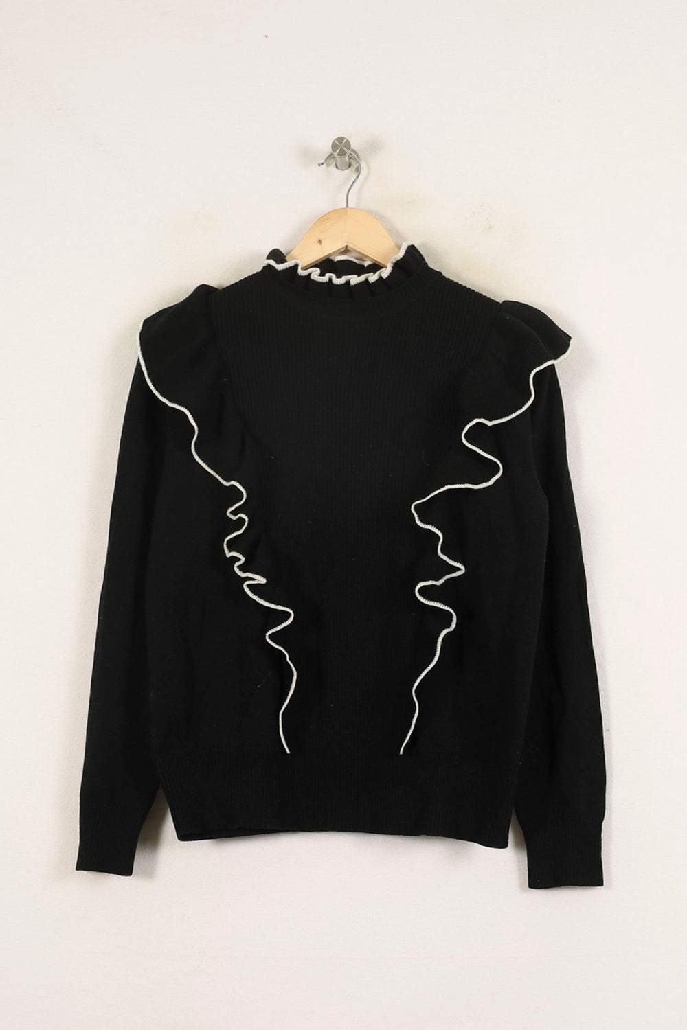 Pull Noir et Blanc - Taille L/40 de la marque Sandro | PARAD55454 - Vendu par Paradigme - Image 2