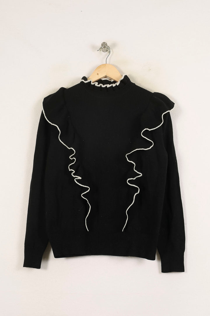 Pull Noir et Blanc - Taille L/40 de la marque Sandro | PARAD55454 - Vendu par Paradigme - Image 2