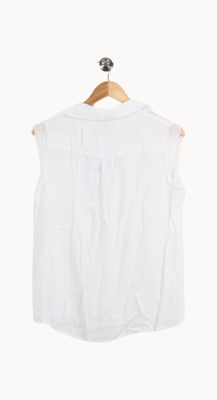 Chemise Sans Manches Blanche - Taille M/38 de la marque ZAPA | PARAD55456 - Vendu par Paradigme - Image 4