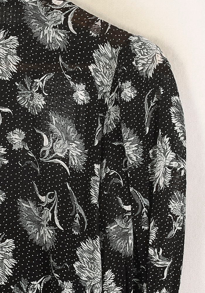 Robe Fleurie Noire et Blanche - Taille XS/34 de la marque The Kooples | PARAD55462 - Vendu par Paradigme - Image 3