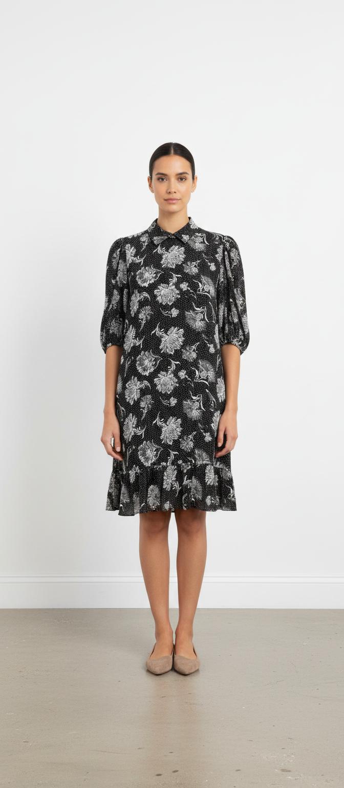 Robe Longue Noire et Blanche - Taille S/36