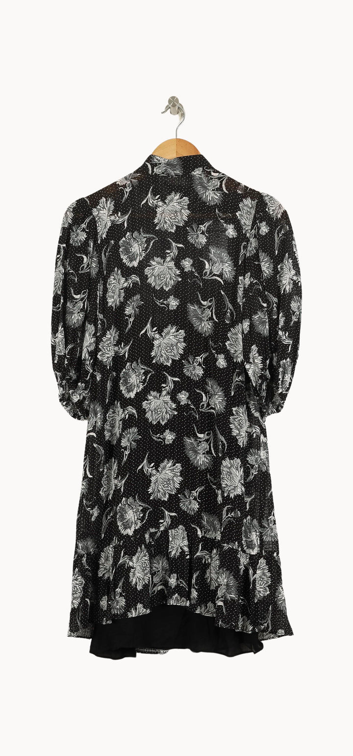 Robe Longue Noire et Blanche - Taille L/40 de la marque The Kooples | PARAD55464 - Vendu par Paradigme - Image 2