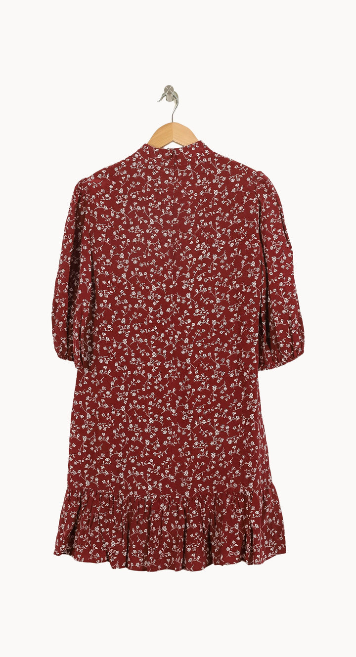 Robe Mi-Longue Bordeaux et Blanche - Taille S/36 de la marque The Kooples | PARAD55465 - Vendu par Paradigme - Image 4