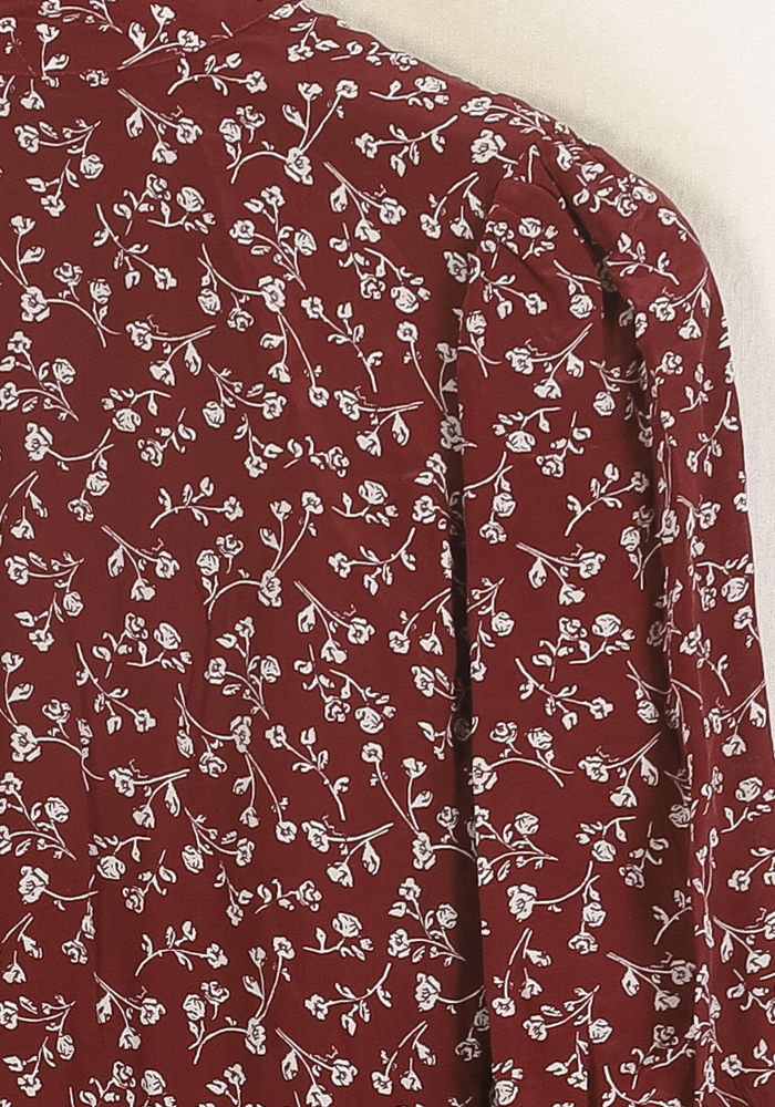 Robe Mi-Longue Bordeaux et Blanche - Taille S/36 de la marque The Kooples | PARAD55465 - Vendu par Paradigme - Image 3