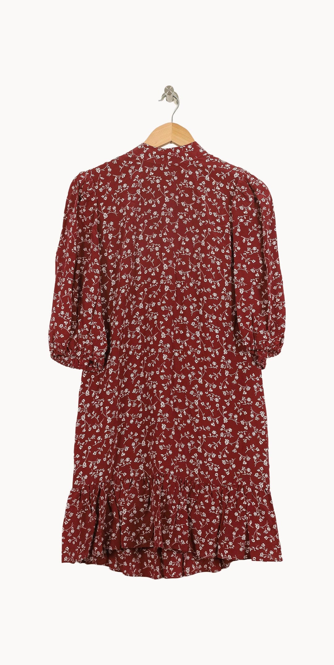 Robe Mi-Longue Bordeaux et Blanche - Taille S/36 de la marque The Kooples | PARAD55465 - Vendu par Paradigme - Image 2