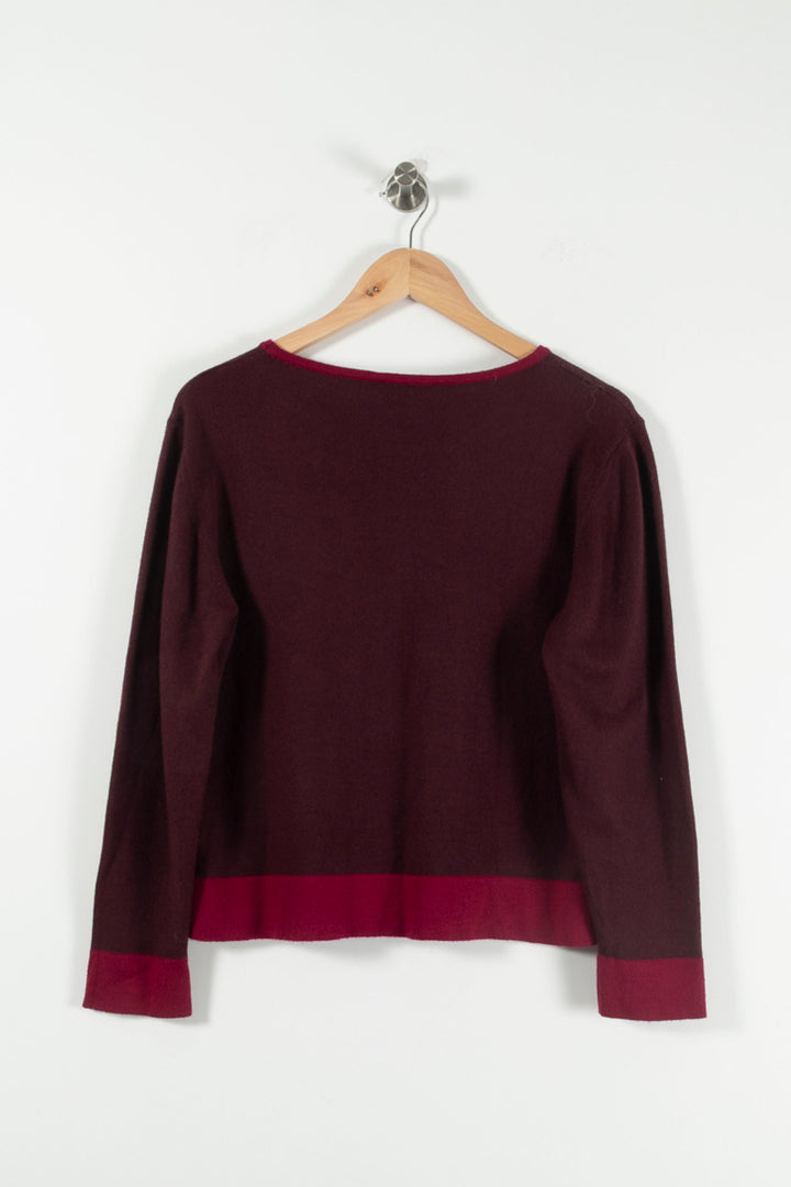 Pull Bordeaux et Rouge - Taille XXXL/46 de la marque Maison 123 | PARAD55468 - Vendu par Paradigme - Image 4