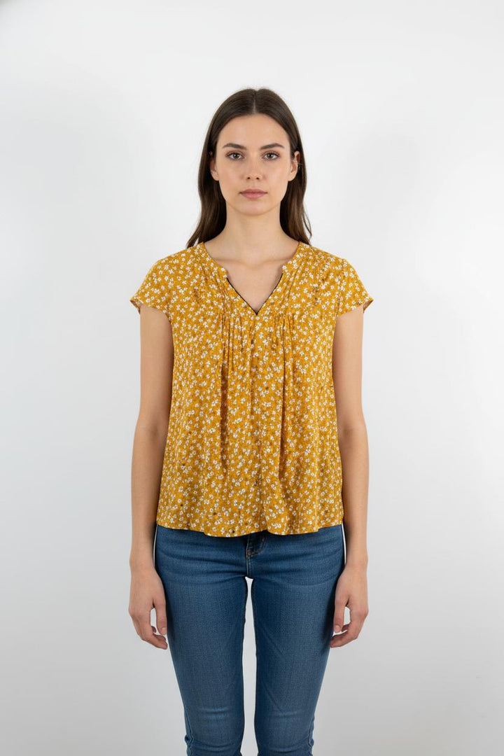 Blouse Jaune et Blanche - Taille M/38