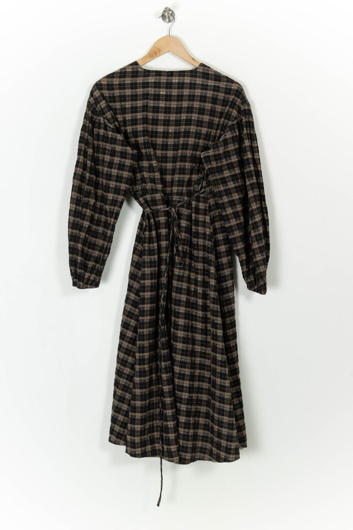 Robe Longue Marron et Noire - Taille L/40 de la marque Ganni | PARAD55476 - Vendu par Paradigme - Image 4