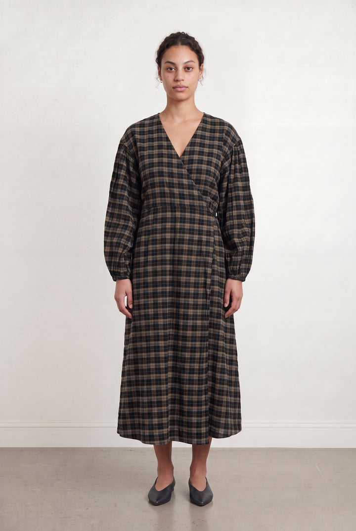Robe Longue Marron et Noire - Taille L/40 de la marque Ganni | PARAD55476 - Vendu par Paradigme - Image 1