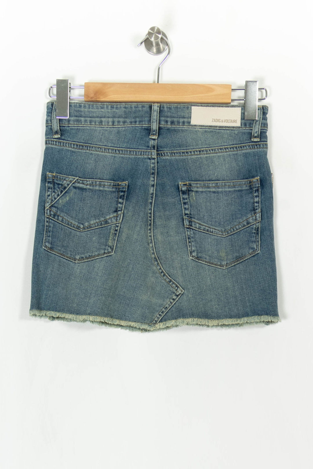 Jupe en Jean Bleue - Taille XS/34 de la marque Zadig&Voltaire | PARAD55477 - Vendu par Paradigme - Image 4