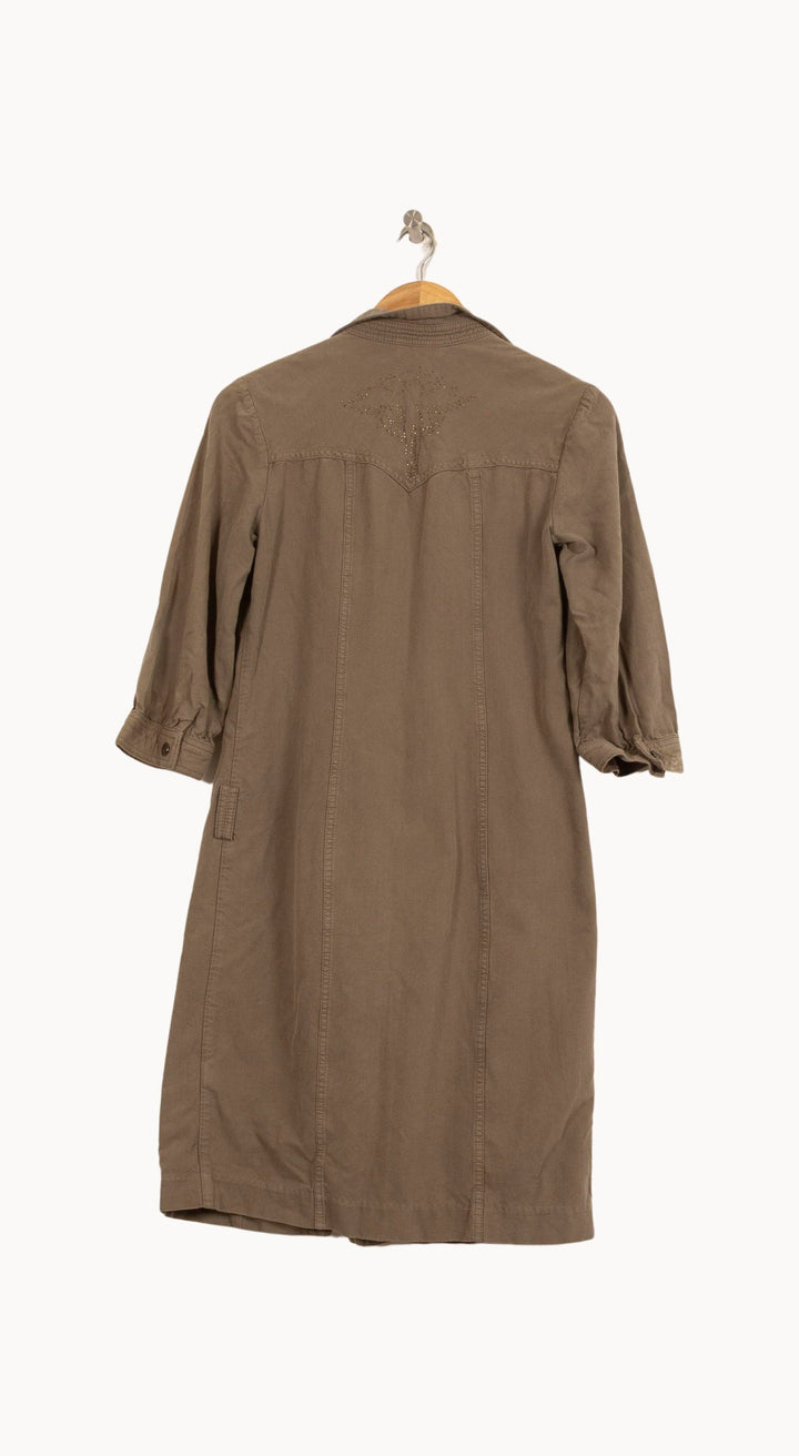 Robe Chemise Kaki - Taille M/38 de la marque Zadig&Voltaire | PARAD55509 - Vendu par Paradigme - Image 4