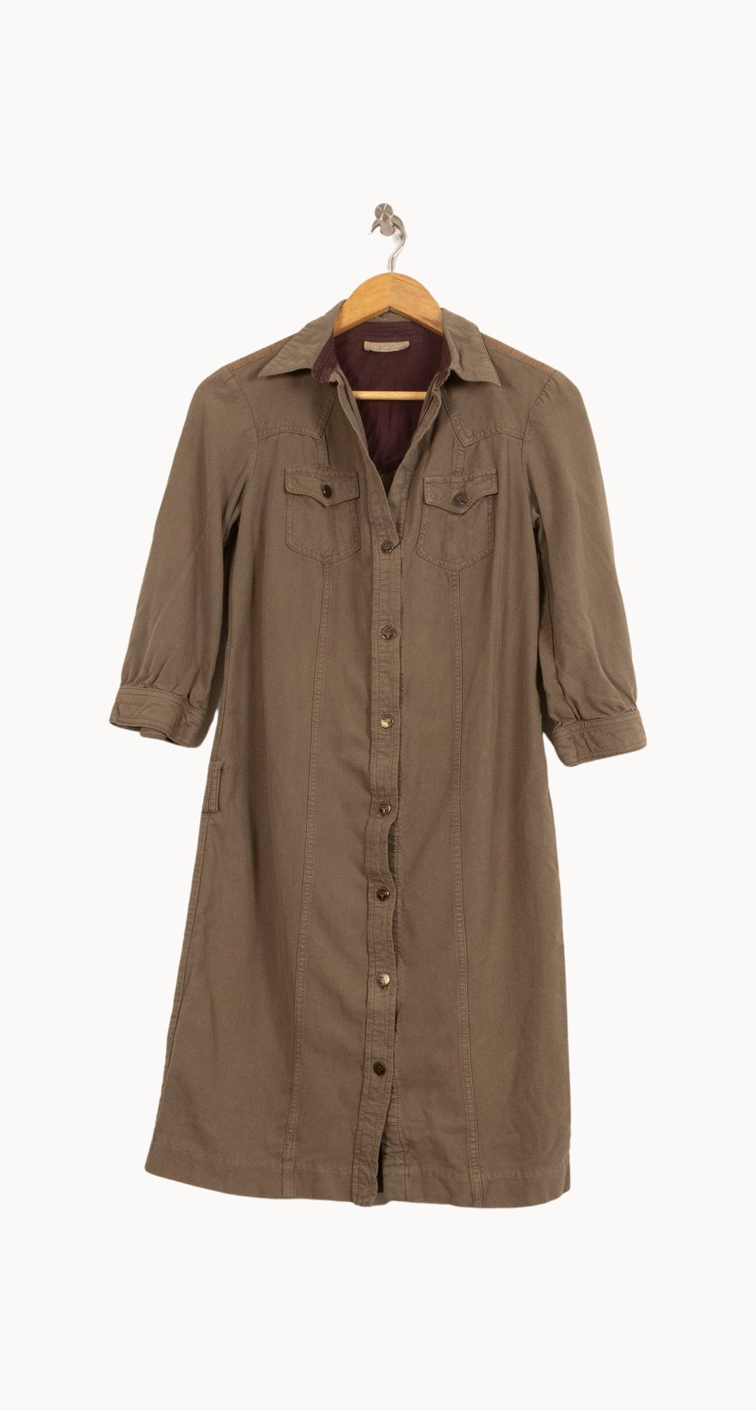 Robe Chemise Kaki - Taille M/38 de la marque Zadig&Voltaire | PARAD55509 - Vendu par Paradigme - Image 2