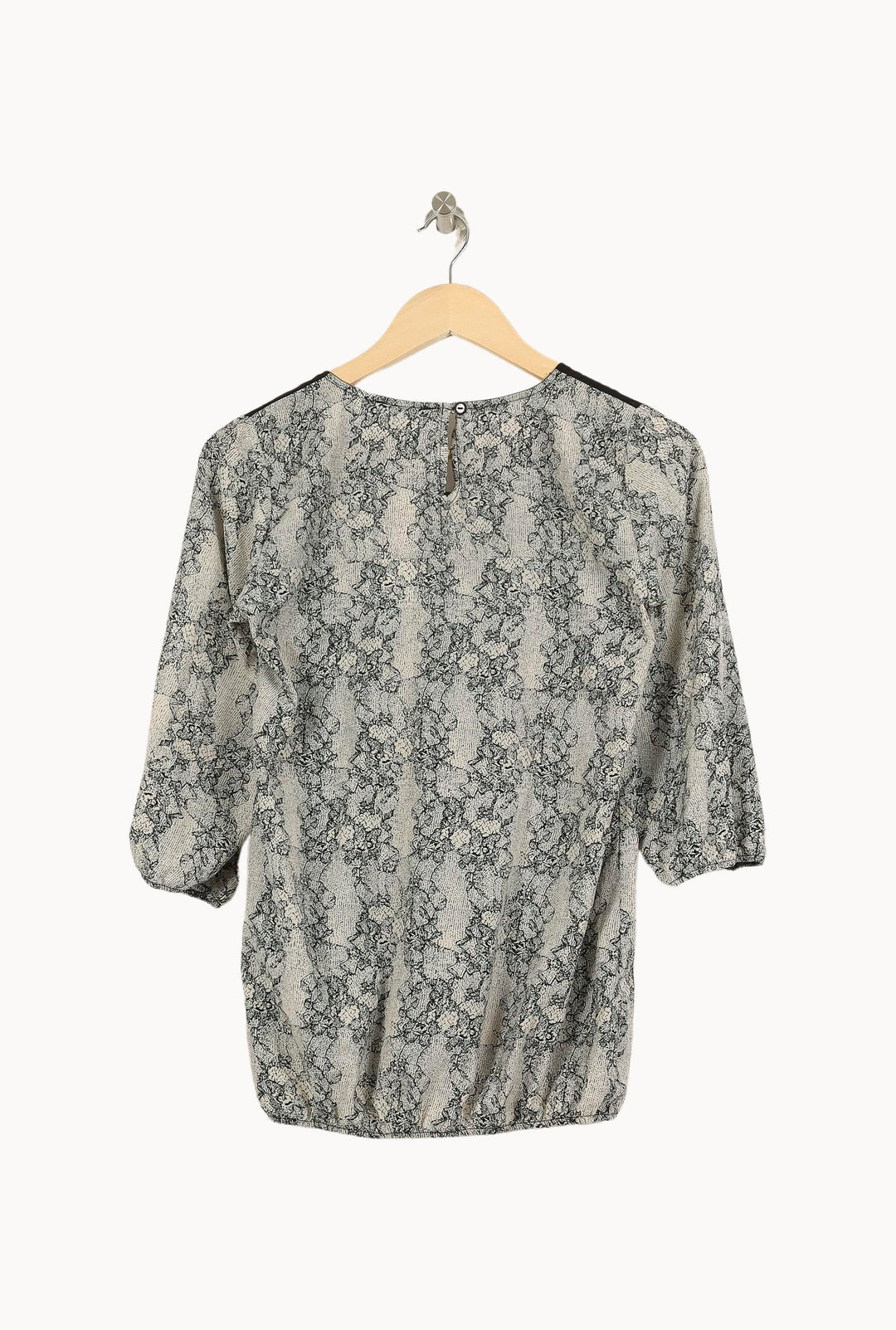 Blouse Grise et Noire - Taille S/36 de la marque La Redoute Collections | PARAD55515 - Vendu par Paradigme - Image 4