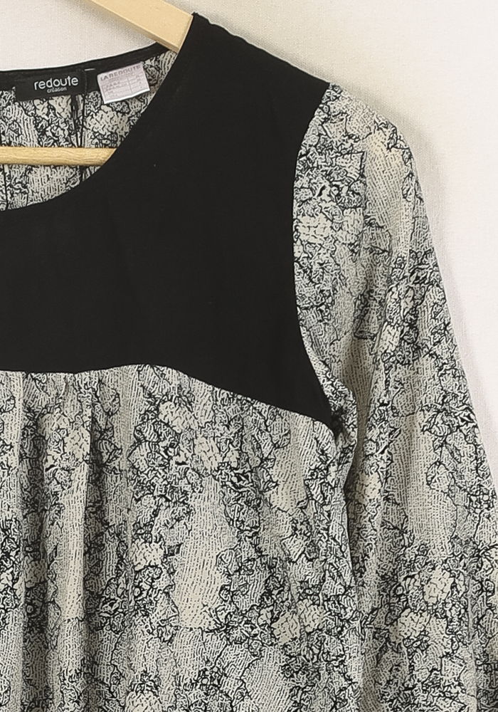 Blouse Grise et Noire - Taille S/36 de la marque La Redoute Collections | PARAD55515 - Vendu par Paradigme - Image 3