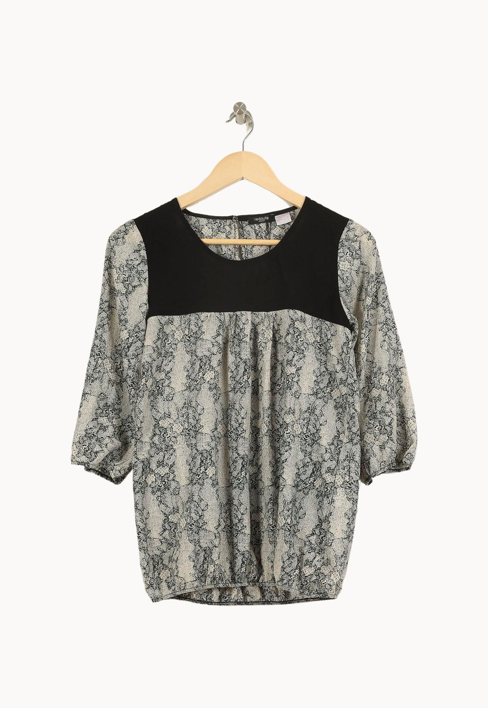 Blouse Grise et Noire - Taille S/36 de la marque La Redoute Collections | PARAD55515 - Vendu par Paradigme - Image 2