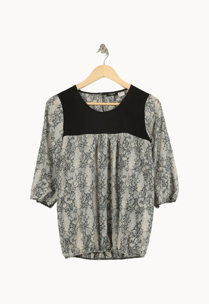 Blouse Grise et Noire - Taille S/36 de la marque La Redoute Collections | PARAD55515 - Vendu par Paradigme - Image 2