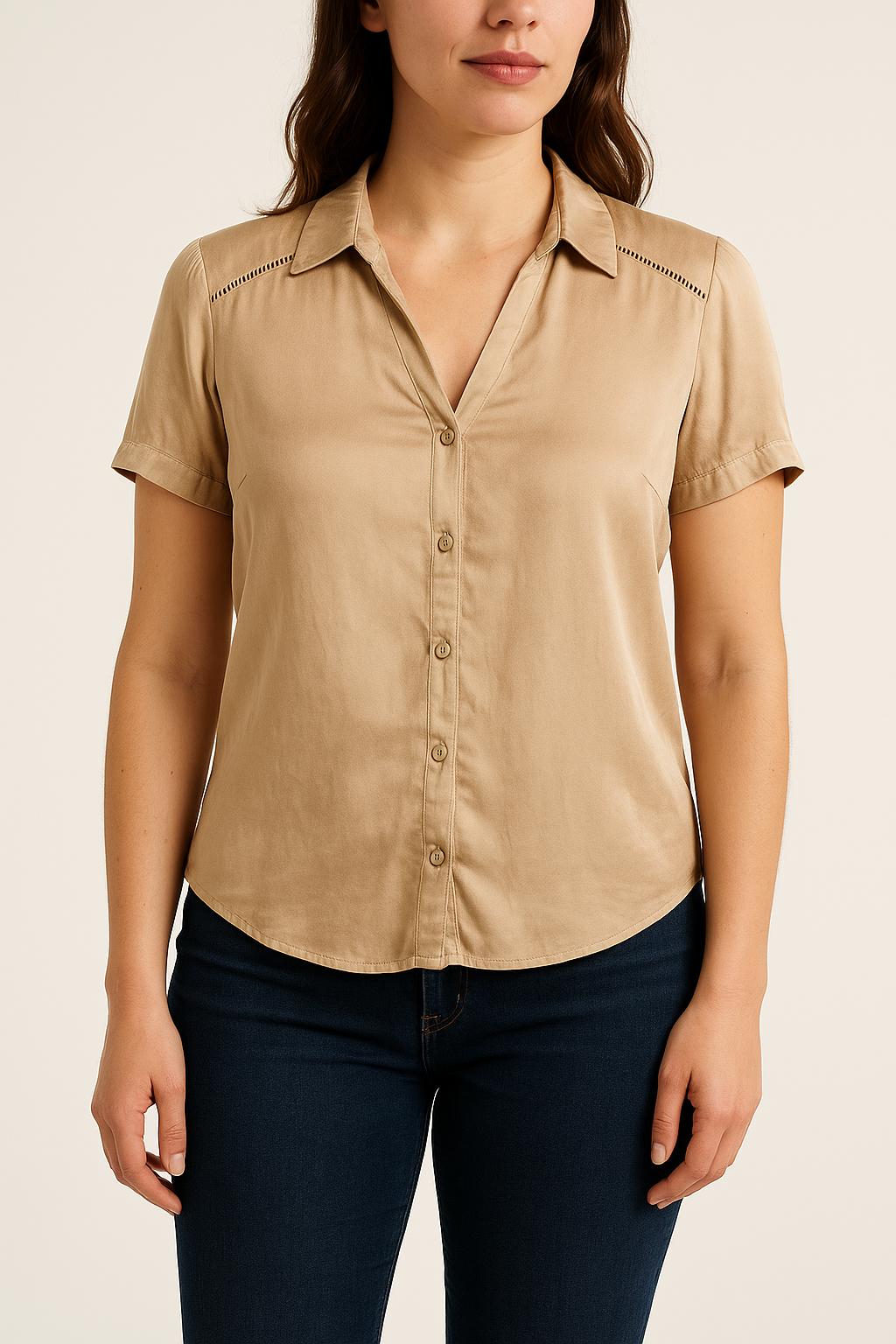 Chemisette Or - Taille L/40 de la marque Galeries Lafayette | PARAD55516 - Vendu par Paradigme - Image 1