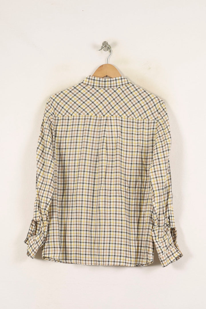 Chemise à Carreaux Jaune et Bleue - Taille XXL/44 de la marque Caroll | PARAD55523 - Vendu par Paradigme - Image 4