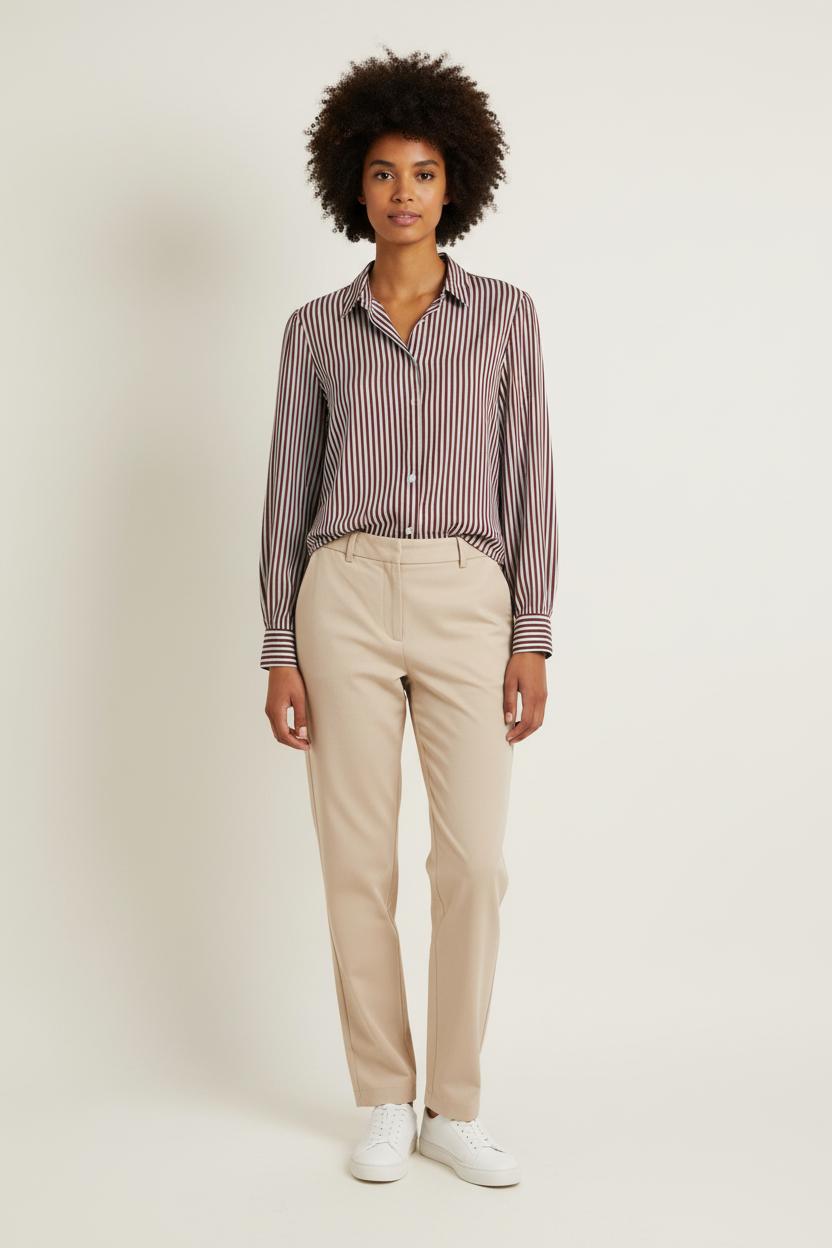 Chemise Rayée Blanche et Bordeaux - Taille XXL/44 de la marque Gerard Darel | PARAD55530 - Vendu par Paradigme - Image 1