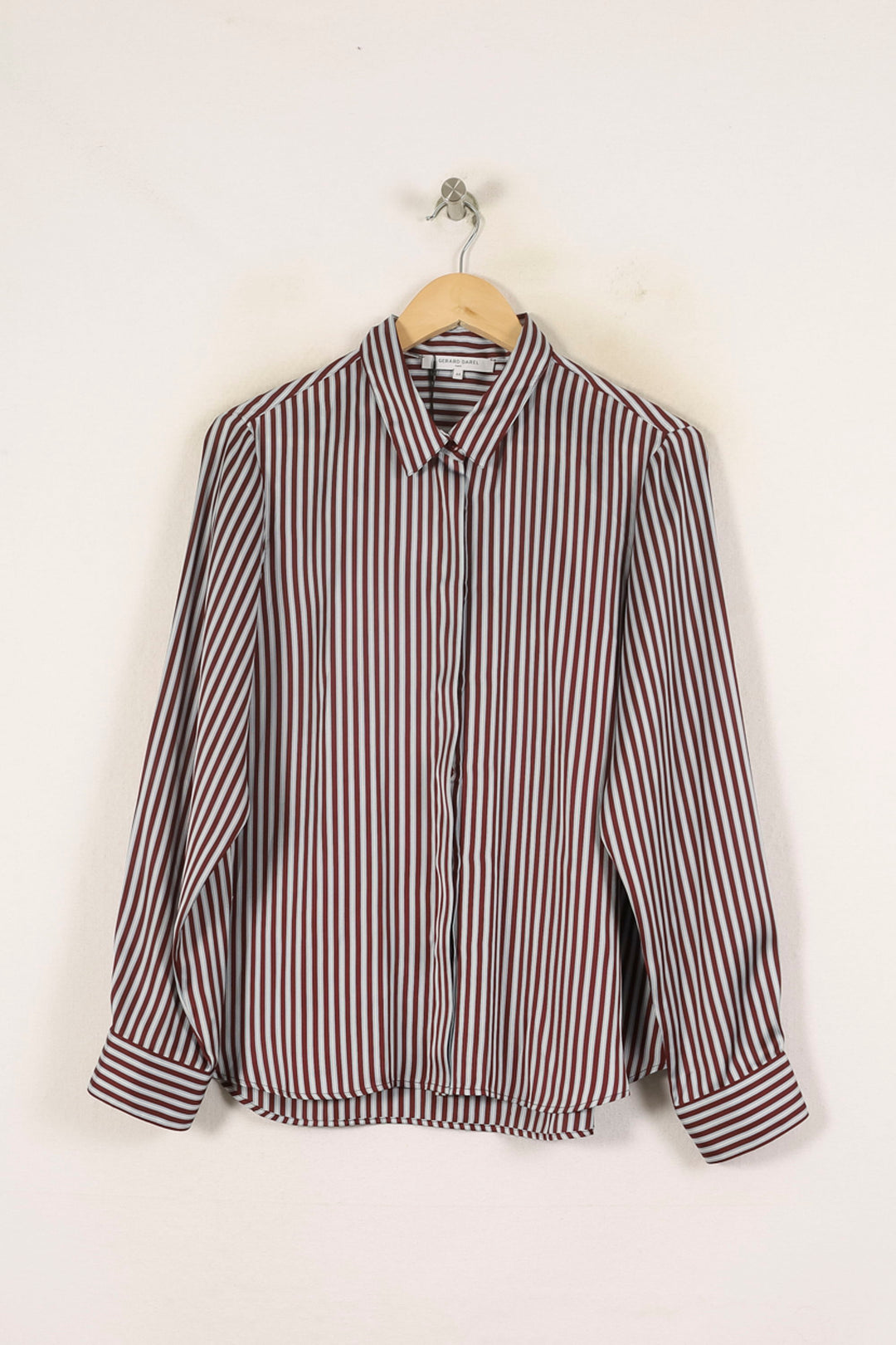 Chemise Rayée Blanche et Bordeaux - Taille XXL/44 de la marque Gerard Darel | PARAD55530 - Vendu par Paradigme - Image 2