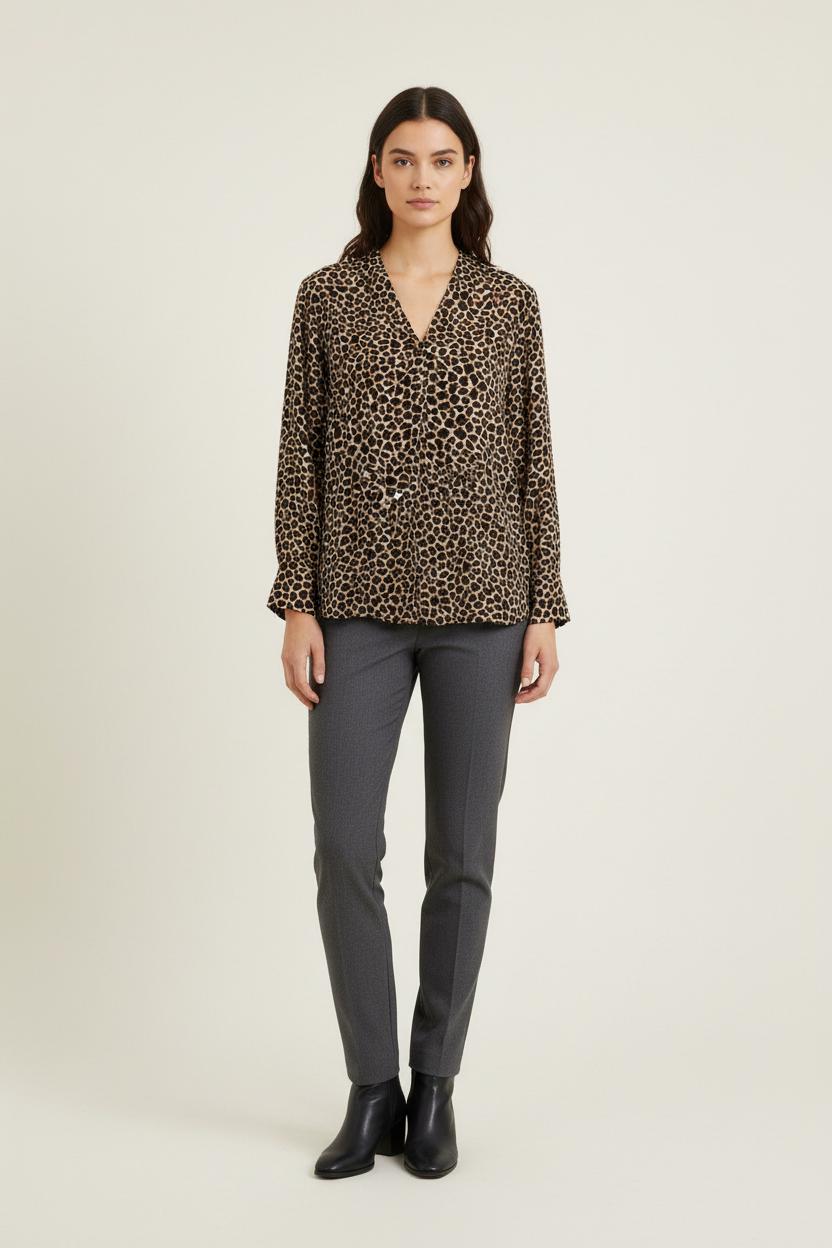 Chemise Noire et Beige - Taille L/40 de la marque Gerard Darel | PARAD55531 - Vendu par Paradigme - Image 1