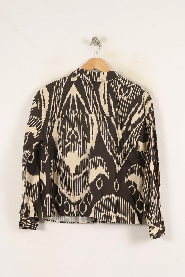 Chemise Noire et Beige - Taille L/40 de la marque Maison 123 | PARAD55532 - Vendu par Paradigme - Image 4