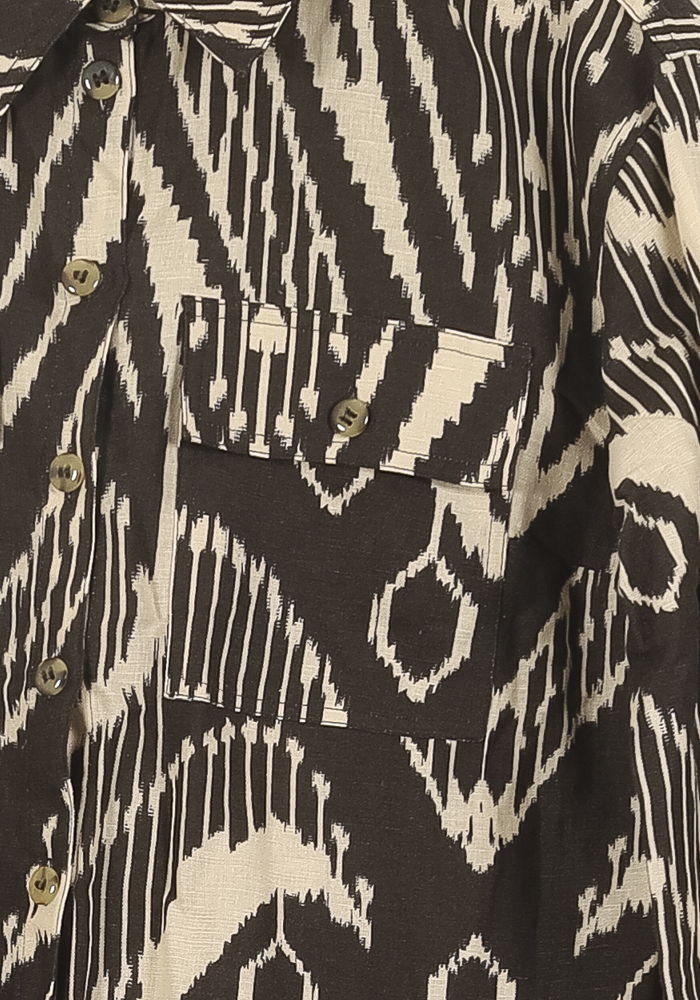 Chemise Noire et Beige - Taille L/40 de la marque Maison 123 | PARAD55532 - Vendu par Paradigme - Image 3