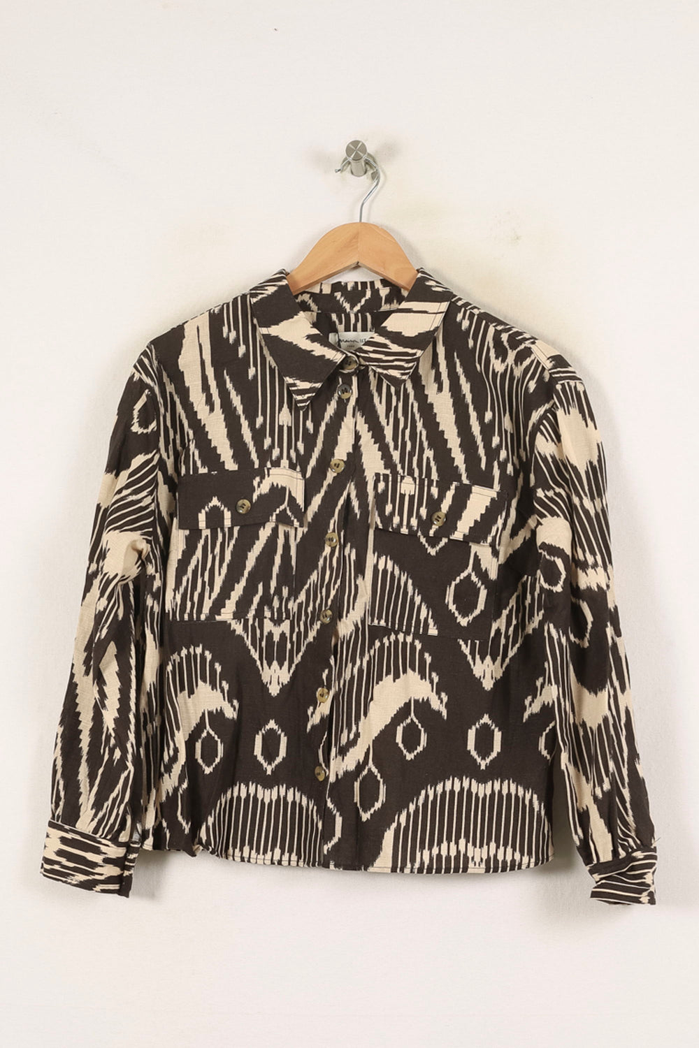 Chemise Noire et Beige - Taille L/40 de la marque Maison 123 | PARAD55532 - Vendu par Paradigme - Image 2