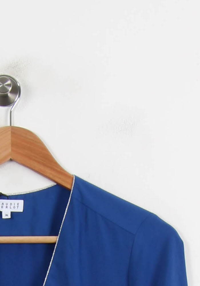Blouse Bleue - Taille S/36 de la marque Claudie Pierlot | PARAD55542 - Vendu par Paradigme - Image 3
