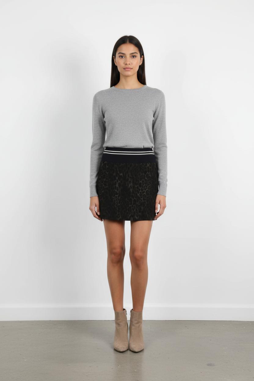 Jupe Courte Noire et Marron - Taille M/38