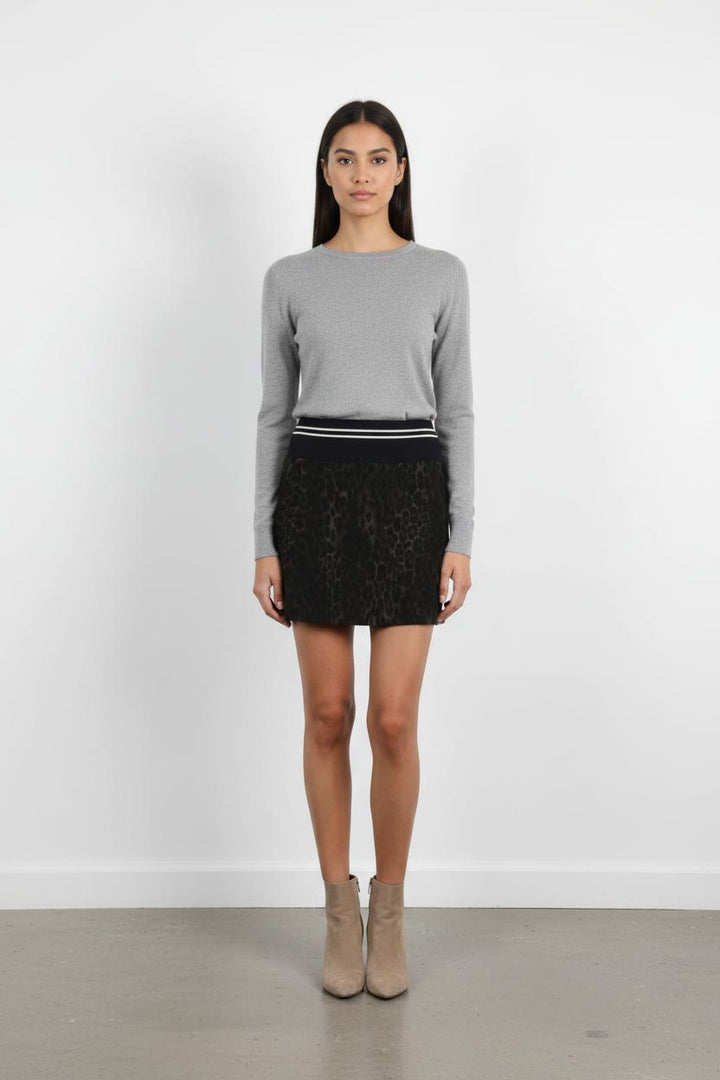 Jupe Courte Noire et Marron - Taille M/38