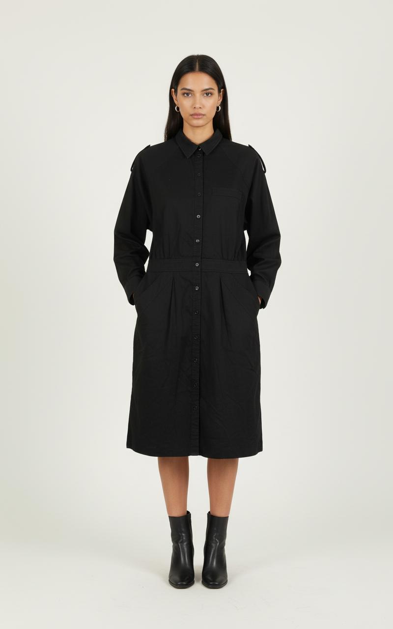 Robe Chemise Noire - Taille XXL/44 de la marque Tara Jarmon | PARAD55553 - Vendu par Paradigme - Image 1